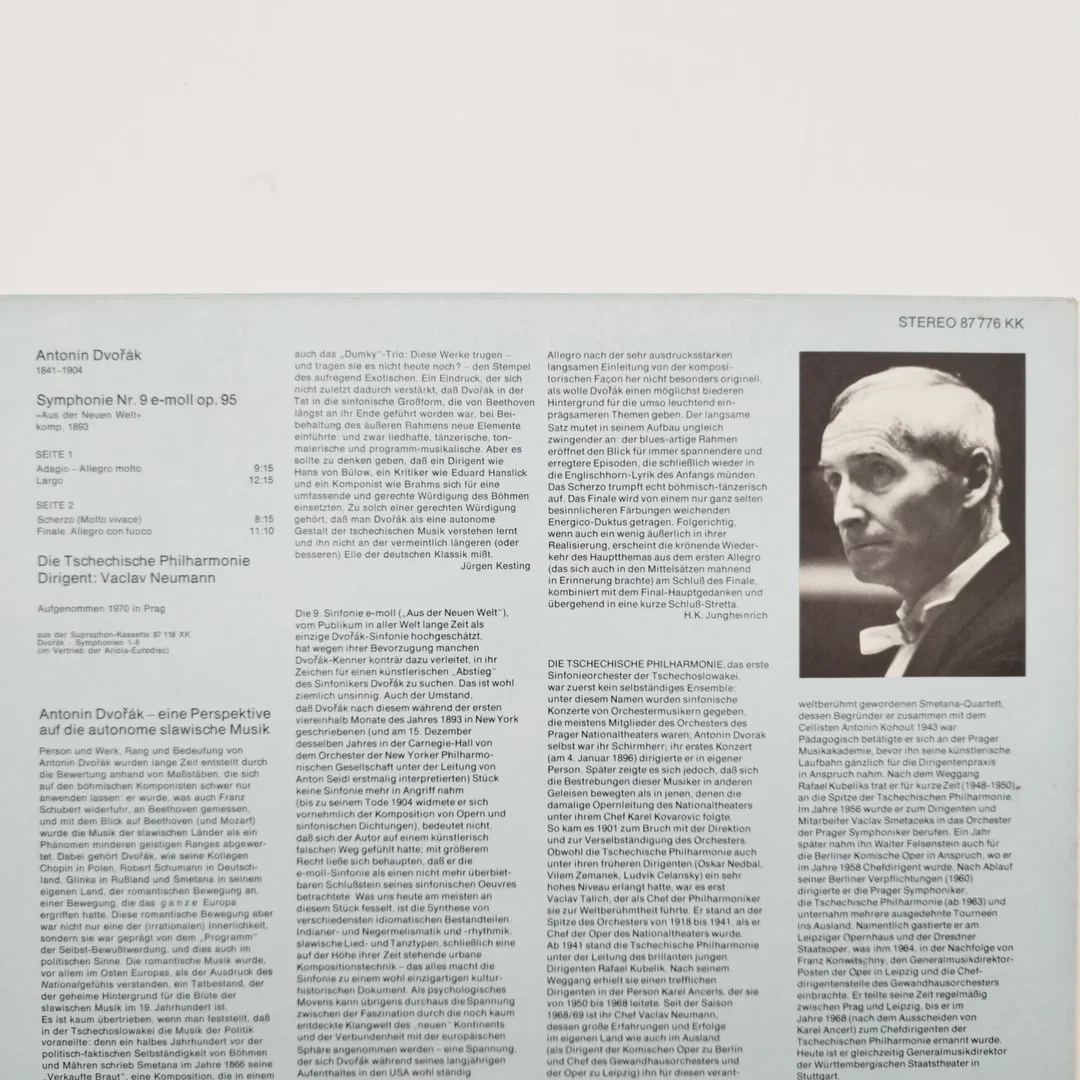 Vinyl: Dvořák — Vaclav Neumann & Tschech. Philharmonie | Klangreise – Bild 2