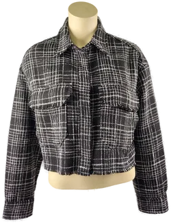 H&M Damenblazer Mit Top Schwarz-Weiß | Retro-Chic – Vorschau 2