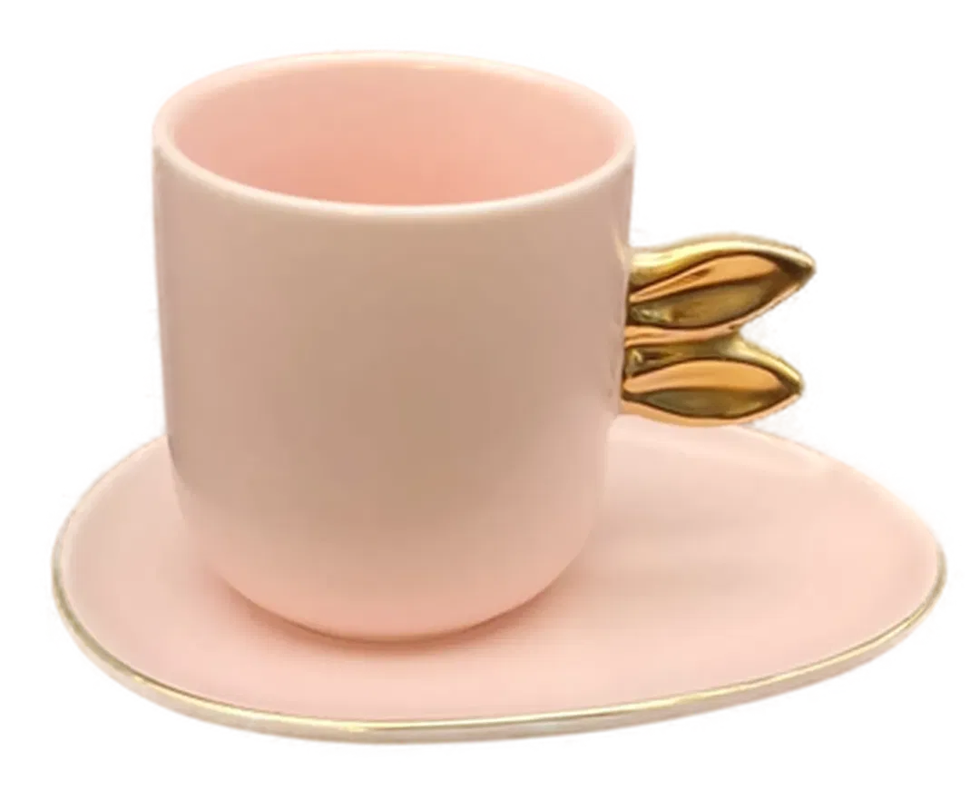 Oster Kaffeebecher pastellrosa mit Untertasse - Bild 4