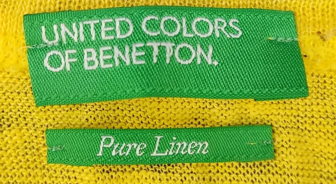 United Colors of Benetton Kindertop gelb/weiß Gr. M – Bild 3