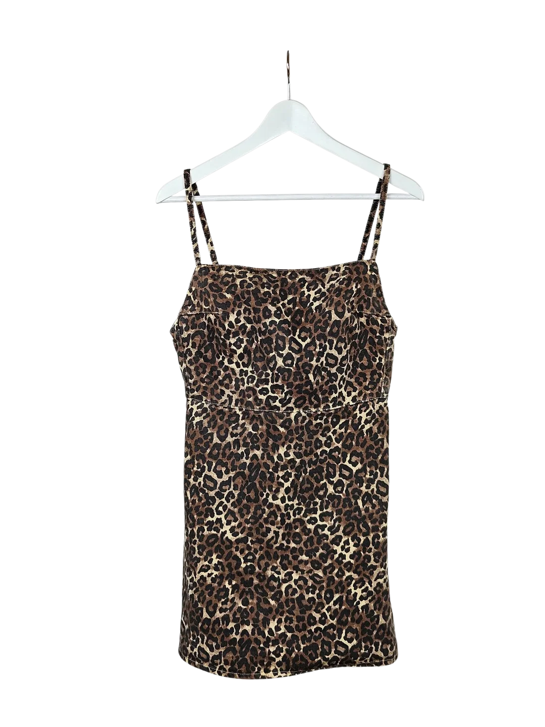 ZARA Damen Minikleid, braun Animal Print - Gr. M / 38 - Bild 4
