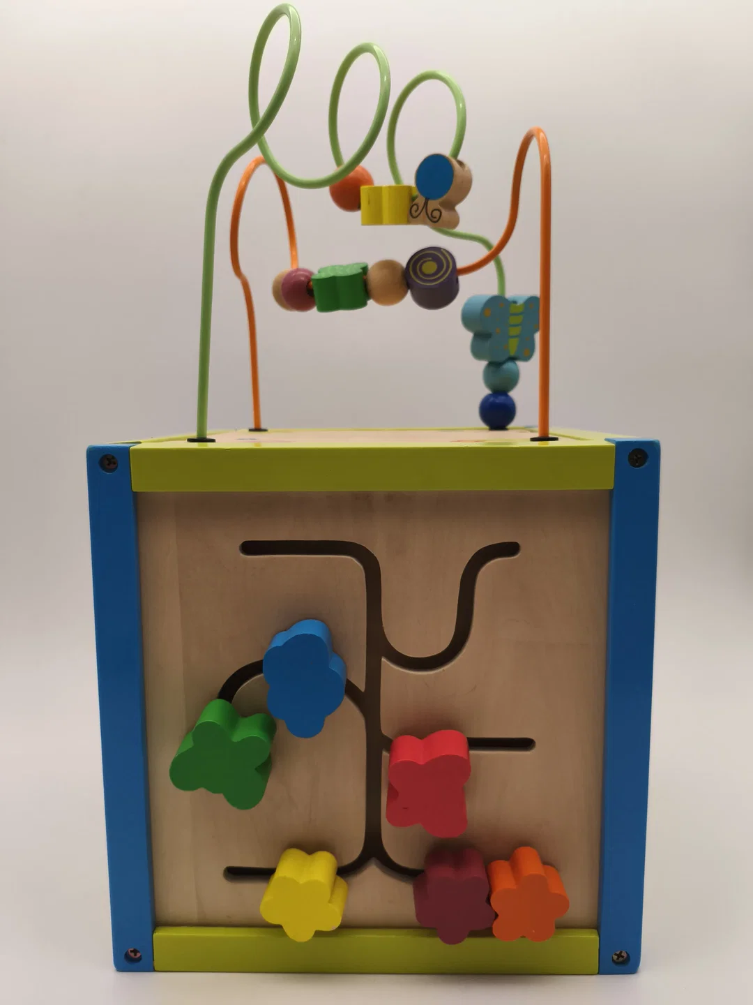 Motorikwürfel  für Kleinkinder, Spielzeug, Holz – Bild 4