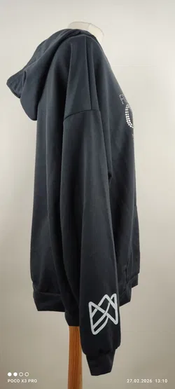 RAP Damen schwarze Kapuzenpullover mit Strasssteinen - Bild 2