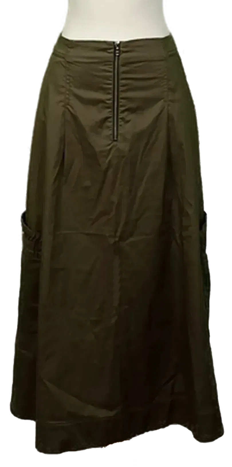 Marc Cain Damen Midirock dunkelgrün Gr. L - Bild 4