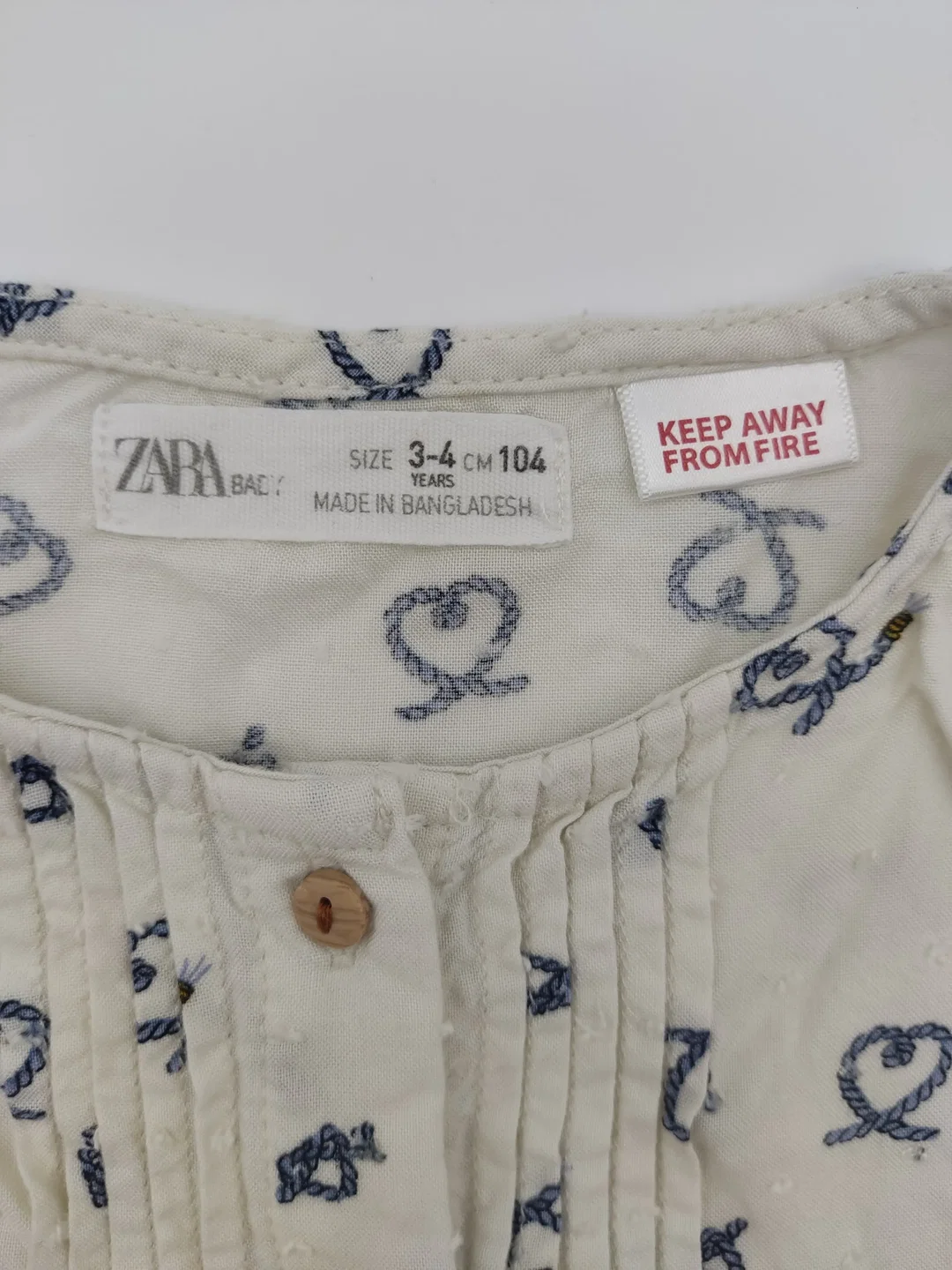 Zara Kinder Shirt weiß Gr.104 – Bild 4