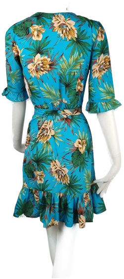 Sommer-Wickelkleid mit floralem Muster - Größe EUR 36 - Bild 2