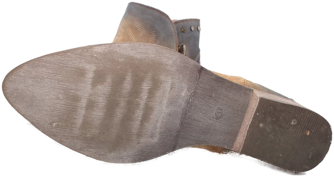Damen Stiefeletten Wildlederoptik – Grau-Braun, Gr. 41, Western-Stil – Bild 3