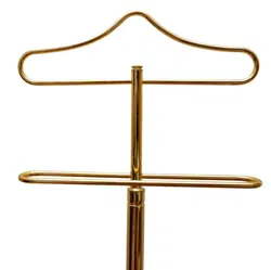 Vintage Messing Kleiderbutler, 123 cm, Garderobenständer für Anzug & Hemd - Bild 3