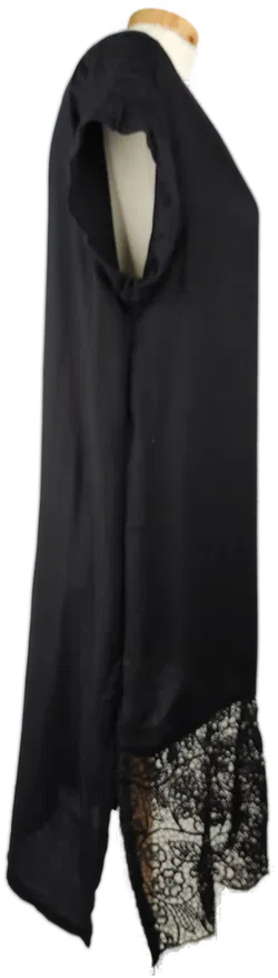 Damen Kleid kurzarm schwarz mit Spitzendetails - L/40 - Bild 3