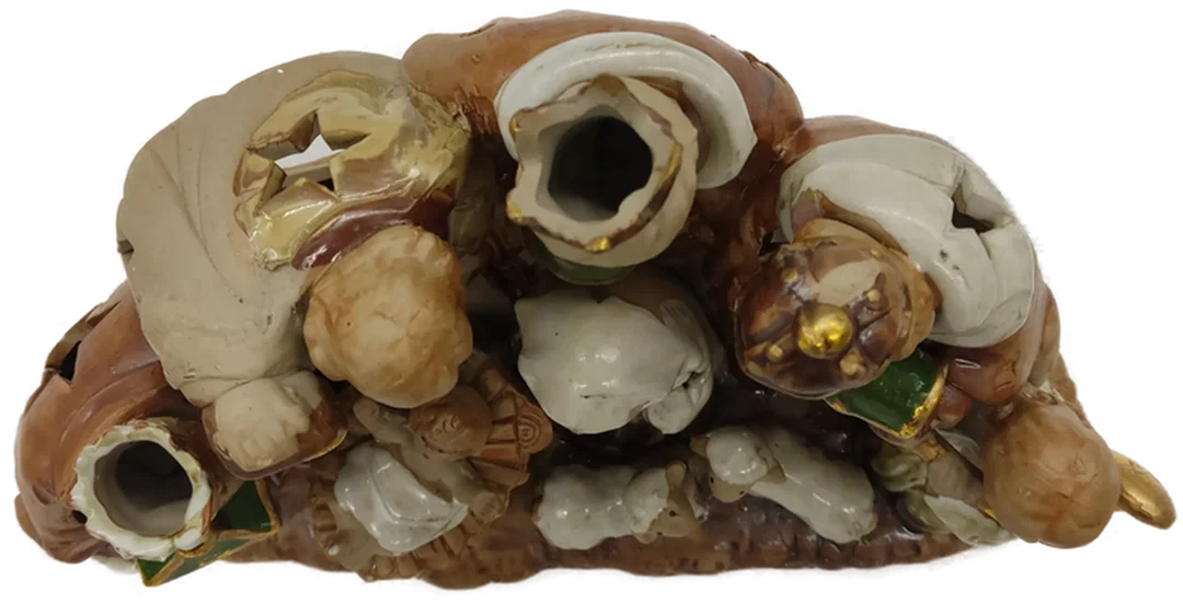 Keramik Krippe Teelichtbeleuchtung Weihnachten – Bild 3