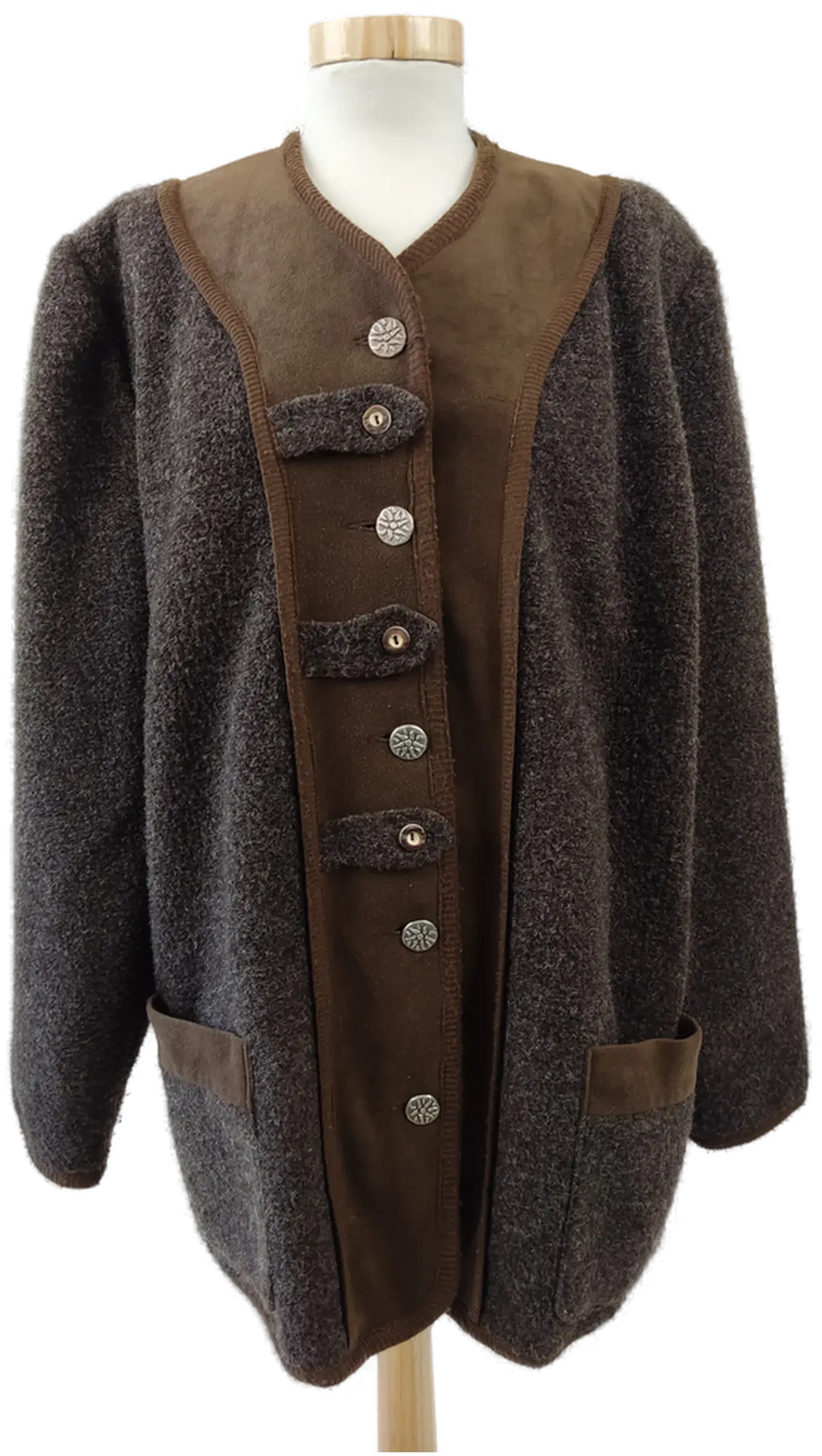 Trachtenmode aus Österreich Trachtenjacke Damen braun/dunkelbraun - L 42/44 - Bild 1