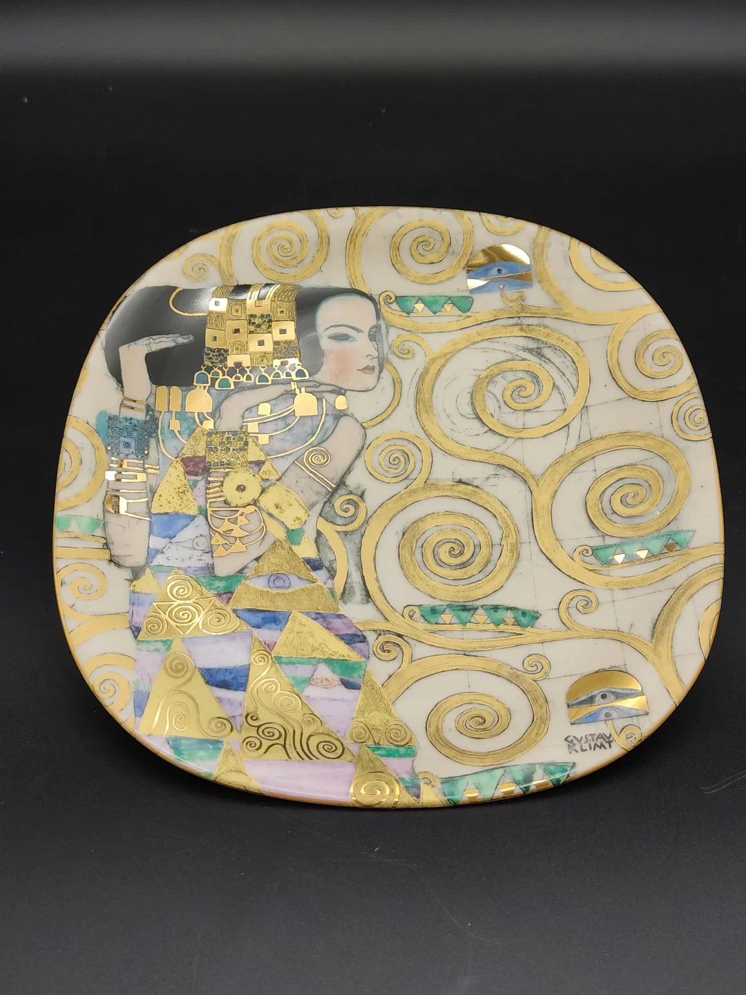 Lilien Porzellan - Sammelteller "Die Erwartung" Gustav Klimt / Teller-Nr.: 6838 A – Bild 2