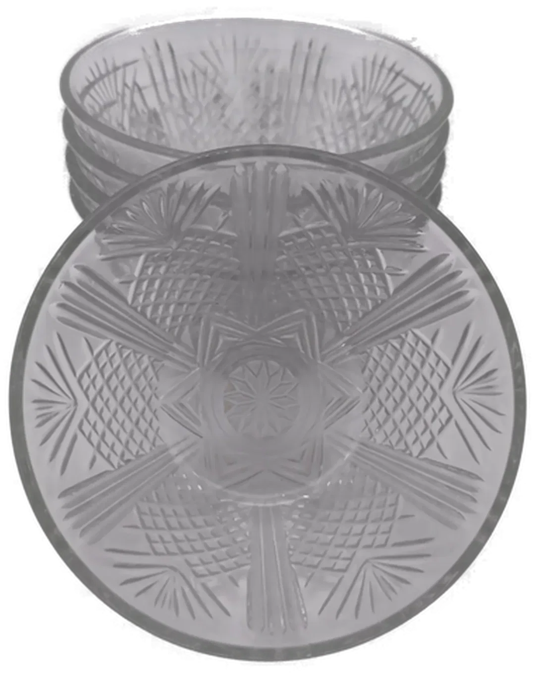 5 Stk. Vintage - Glasschalen der ital. Marke Covetro, Dessertschalen, "Pineapple Design", 1970er/1980er – Bild 3