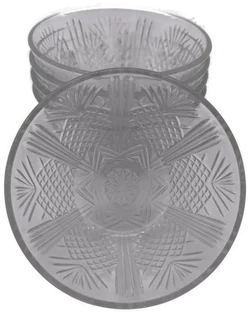 5 Stk. Vintage - Glasschalen der ital. Marke Covetro, Dessertschalen, "Pineapple Design", 1970er/1980er – Vorschau 3