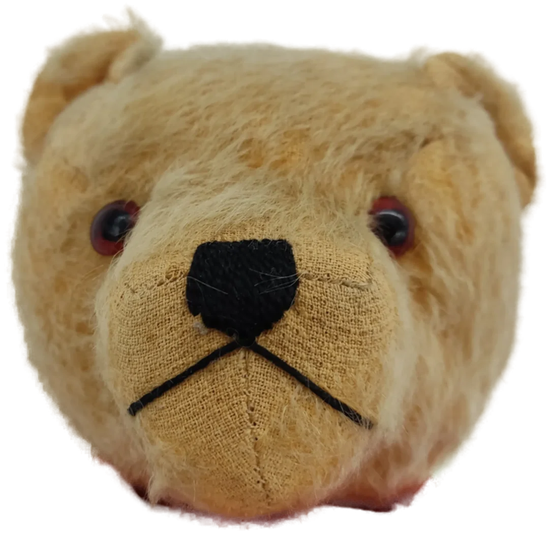 Vintage Teddybär hellbraun mit roter Schleife – Bild 5