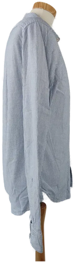 Pull & Bear Herrenhemd blau, weiß gestreift - Gr. M - Bild 2