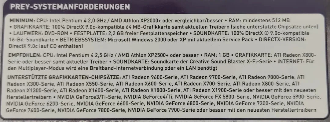PC Game DVD-ROM Prey Wir sind die Nächsten – Bild 3