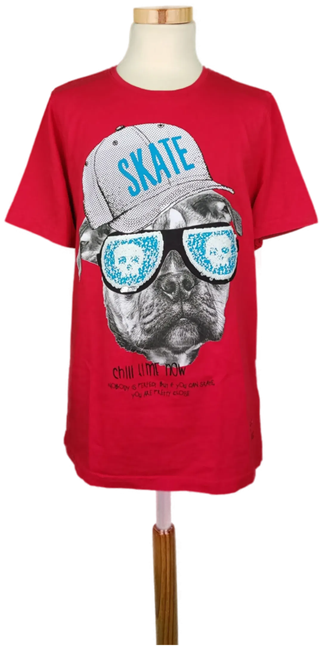 C&A Kinder T-Shirt rot mit Pailletten - 158-164 - Bild 1