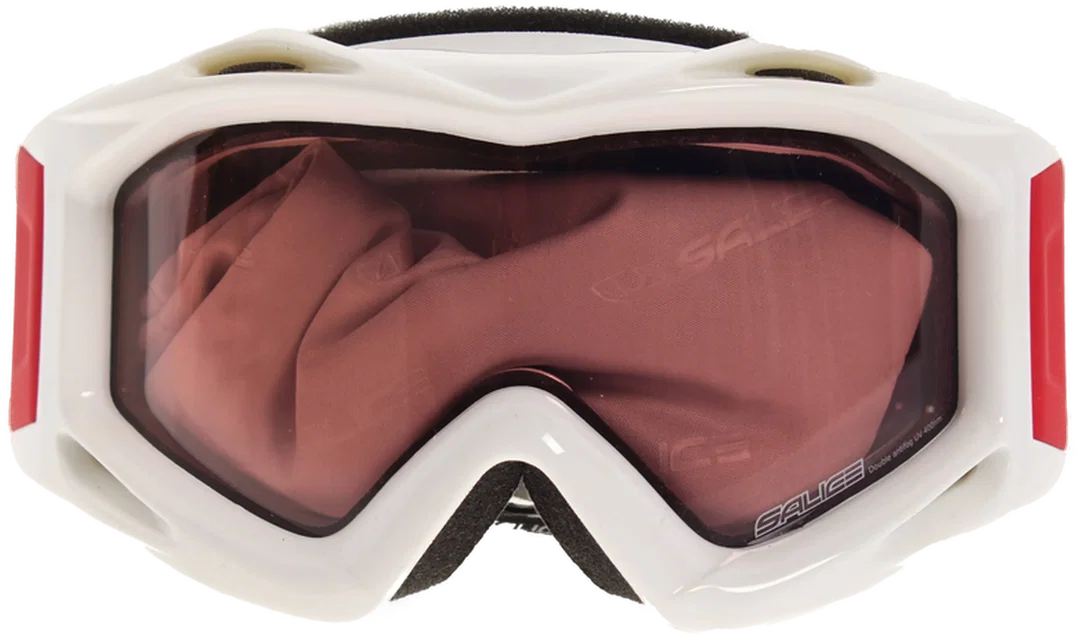 Salice Skibrille Weiß/Rot – Doppelscheibe, Antifog, UV-Schutz, inkl. Microfaserbeutel – Bild 3