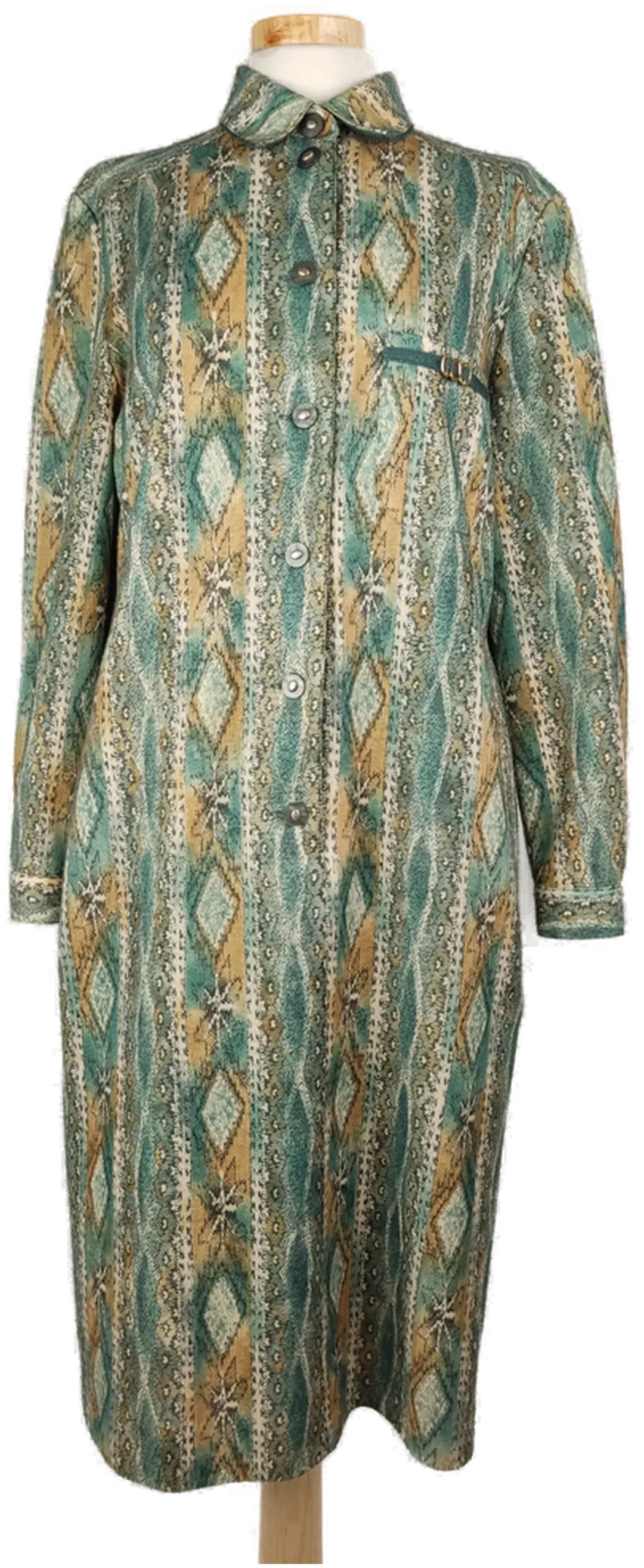 Markwald Damenkleid grün gemustert - 42/XL - Bild 4