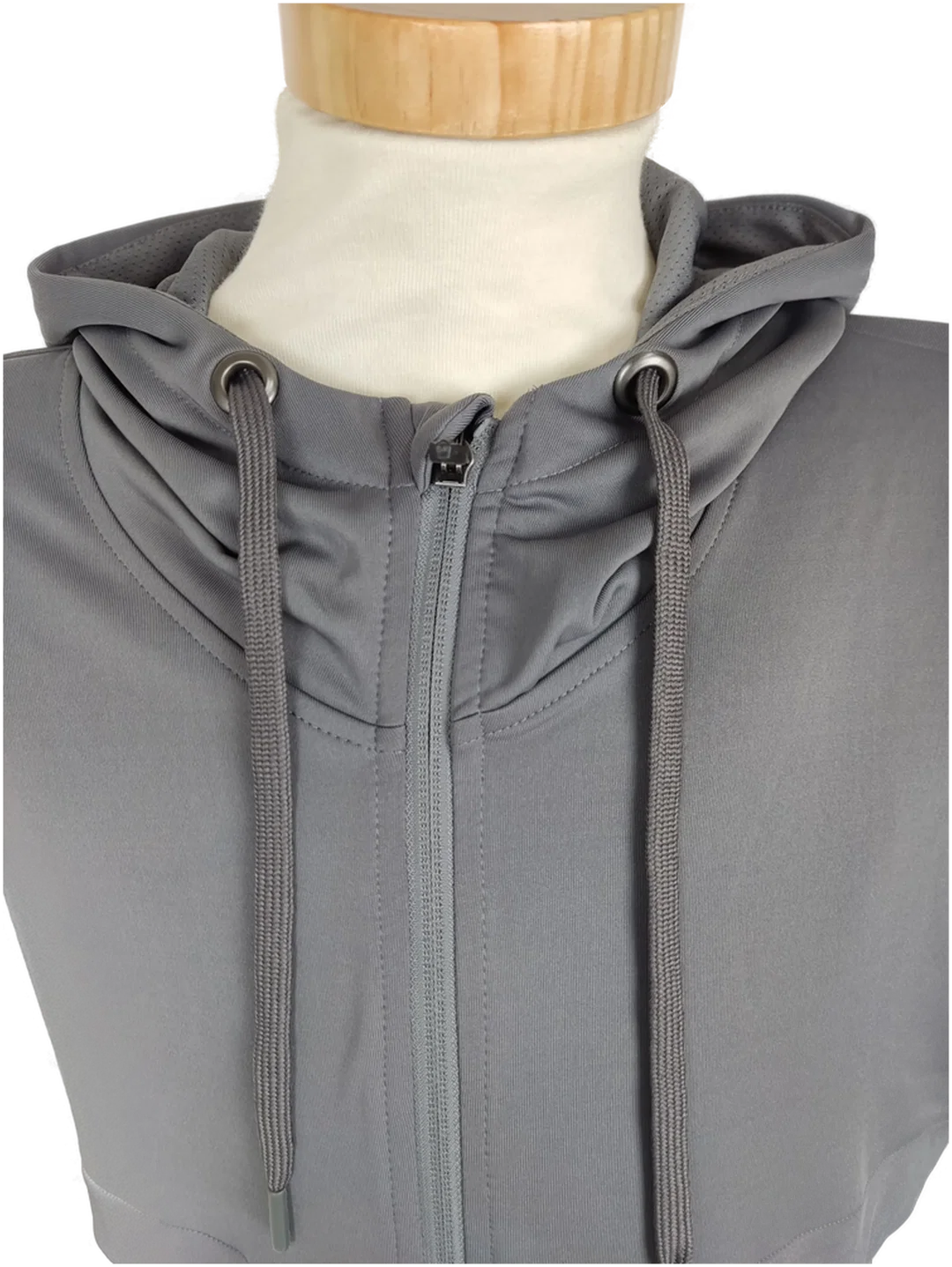 Jacke "Crane", langarm mit Kapuze und Kordel, grau, Größe 52 – Bild 2