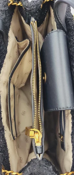 Guess Damen Bouclétasche schwarz - Bild 6