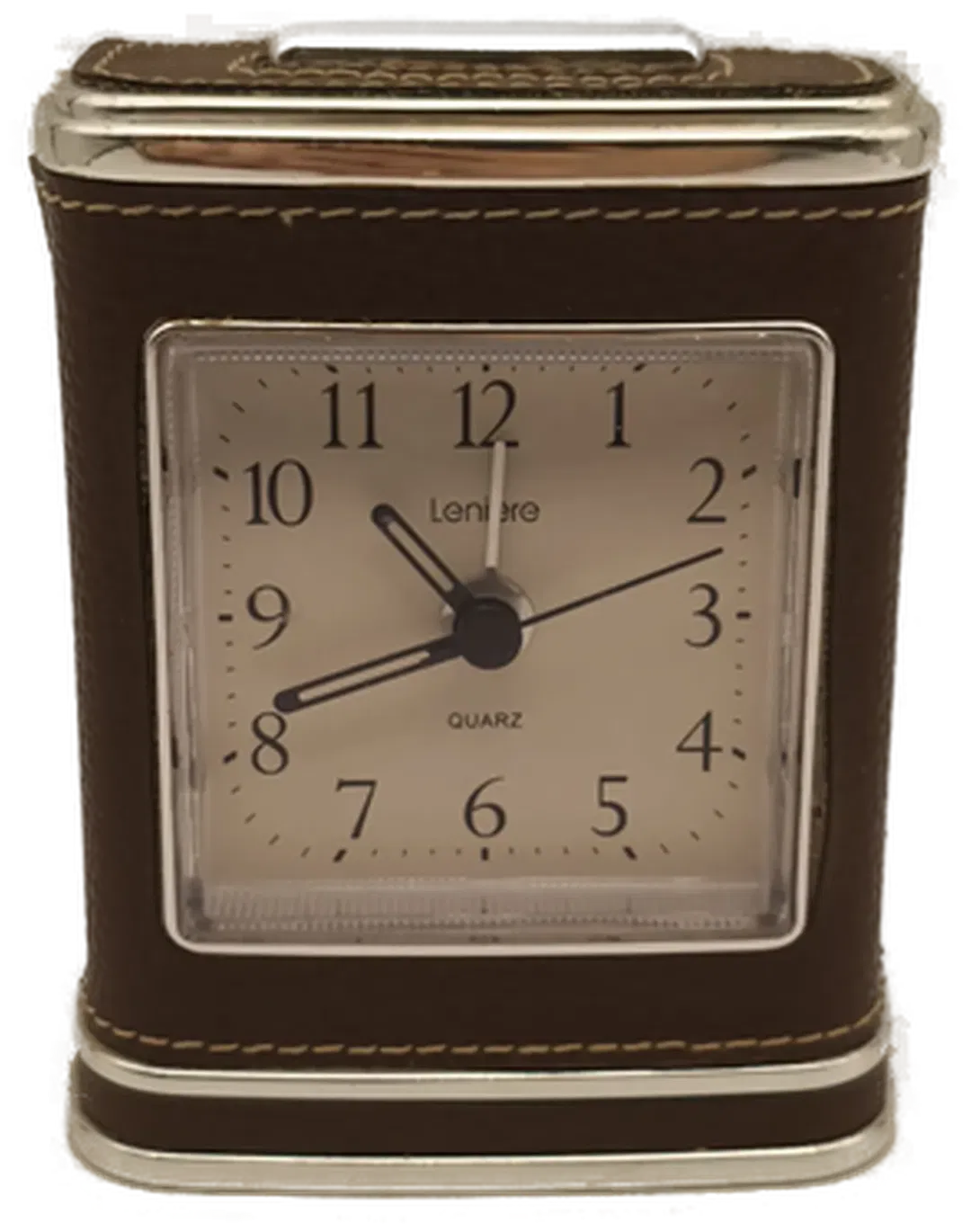 Leniere, Wecker mit Lederhülle, Deko, Retro, Vintage, Midcentury - Bild 2