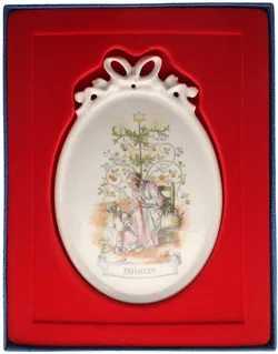 Königlich privilegierte Porzellanfabrik Tettau | Wandporzellan „Vier Jahreszeiten“ | 4 Stück  - Bild 2