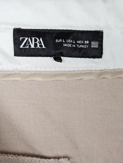ZARA Damen Hose, beige - Gr. L  - Bild 5
