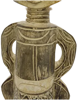 Holzstatue mit Metallbeschläge Höhe ca 63cm aus Afrika - Bild 3