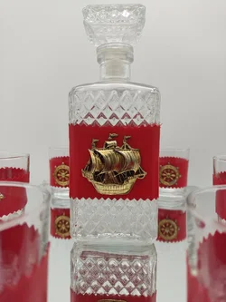Whiskey Set (Karaffe & 4 Gläsern) aus Italien | Maritimer Charme - Bild 2