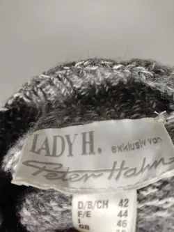 Peter Hahn Damen Wollpullover grau/bunt - L / 40 - Bild 4