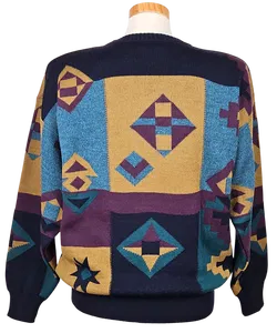JOCKEY Vintage Herren Strickpullover, multicolor - Gr. M  - Bild 3