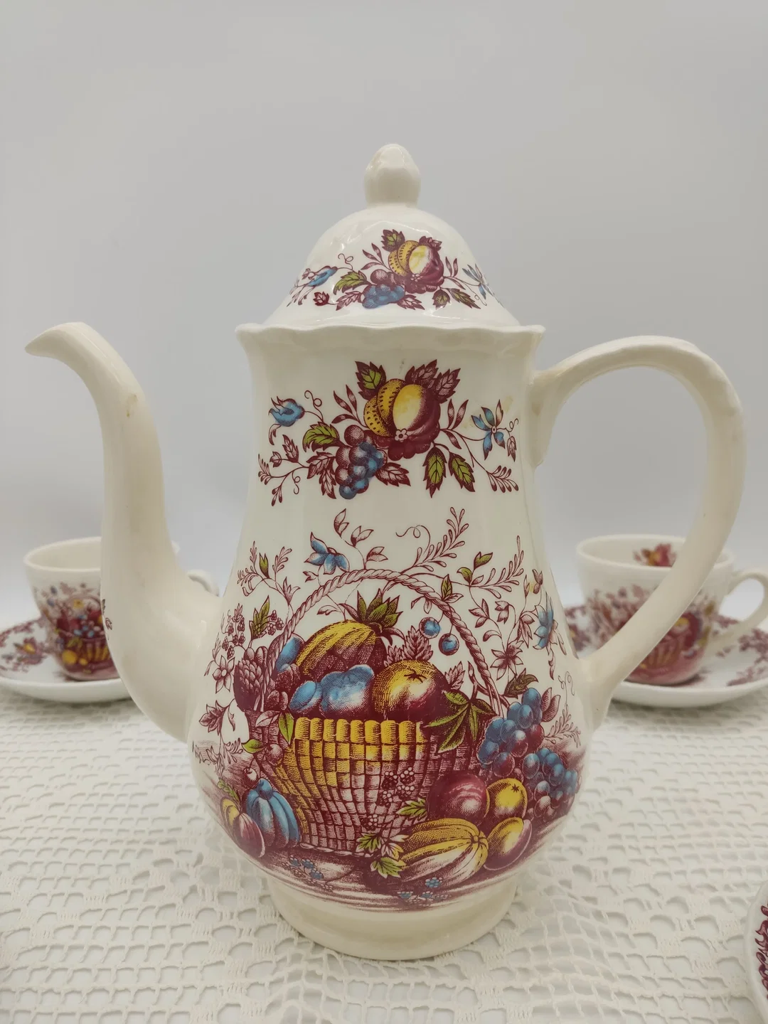 Royal Tudor 'Fruits & Flowers' Kaffee- und Teeservice Keramik | Englischer Schatz – Bild 2