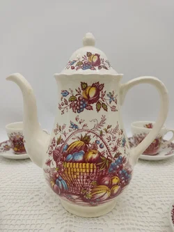 Royal Tudor 'Fruits & Flowers Kaffee- und Teeservice Keramik | Englischer Schatz - Bild 2