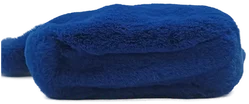 Umhängetasche aus Kunstpelz blau - Bild 4