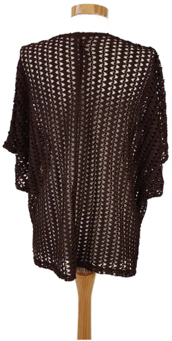 Damenkurzarm Netz T-Shirt braun - Gr. L/40 - Bild 3