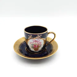 Mokkatasse Limoges Castel Porzellan | Französischer Vintage-Schatz - Bild 1