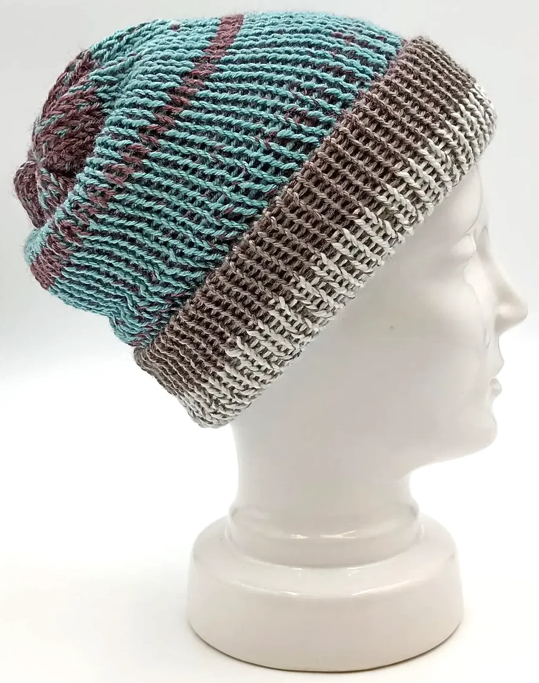 Handgestrickte Wendemütze – Bild 1