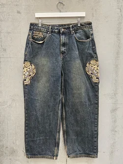 ED HARDY Y2K x URBAN OUTFITTERS Herren Jeans, blau - Gr. M