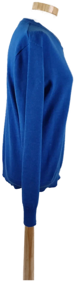 Blauer Herren Pullover mit V-Ausschnitt, Gr. L - Bild 3