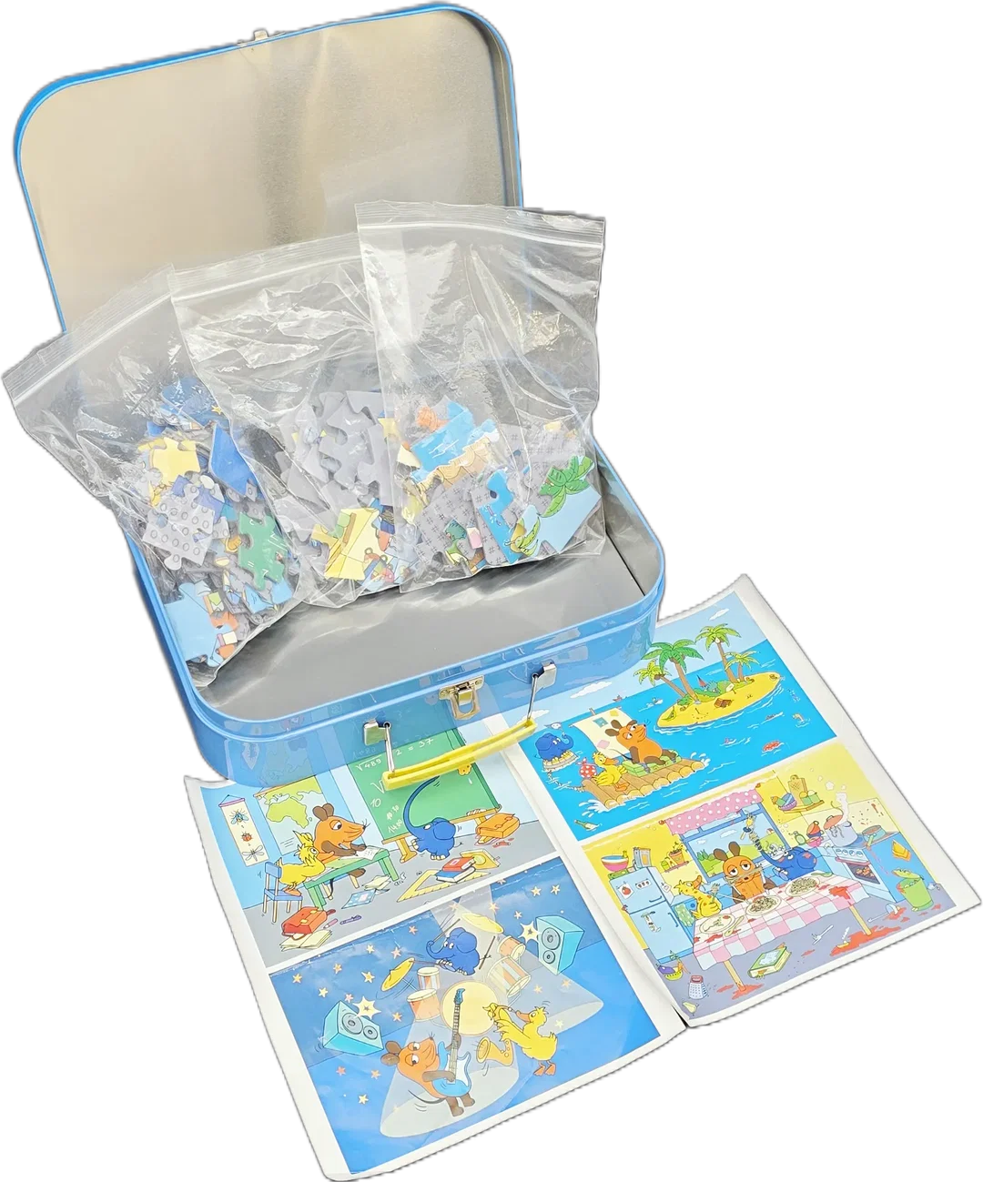Die Maus Metallkoffer mit drei unterschiedlichen Puzzels – Bild 2