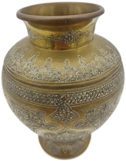 Islamische Arabische Kalligraphie Messingvase | Handgravierter Orientalische Charme - Bild 5