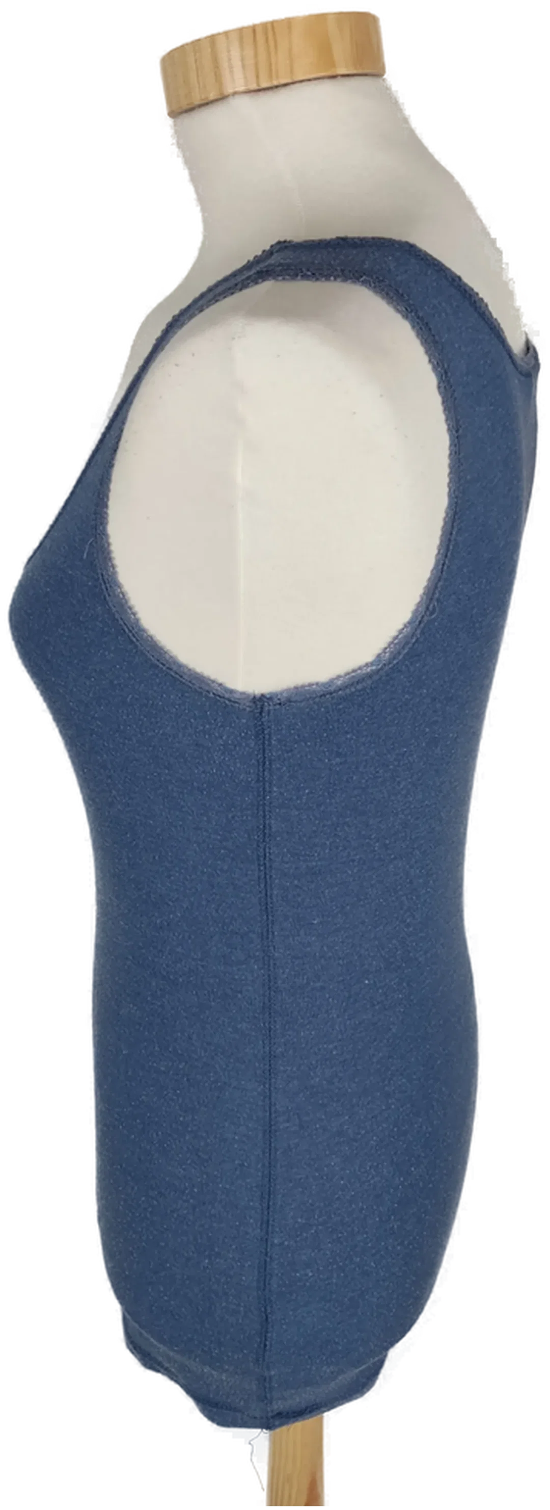 Top "L.O.G.G.", ärmellos mit Rundhalsausschnitt, blau mit Spitze, Größe M – Bild 2