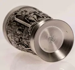 Handgegossener Zinnbecher 95% Anteil - Bild 3