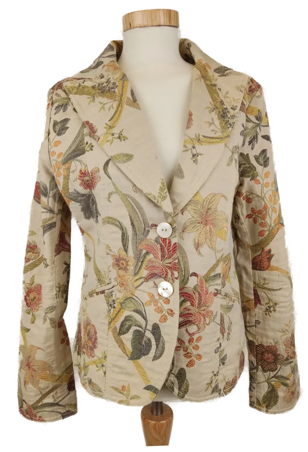 Damen Blazer, floral gemustert, tailliert, Gr. 42 - Bild 1