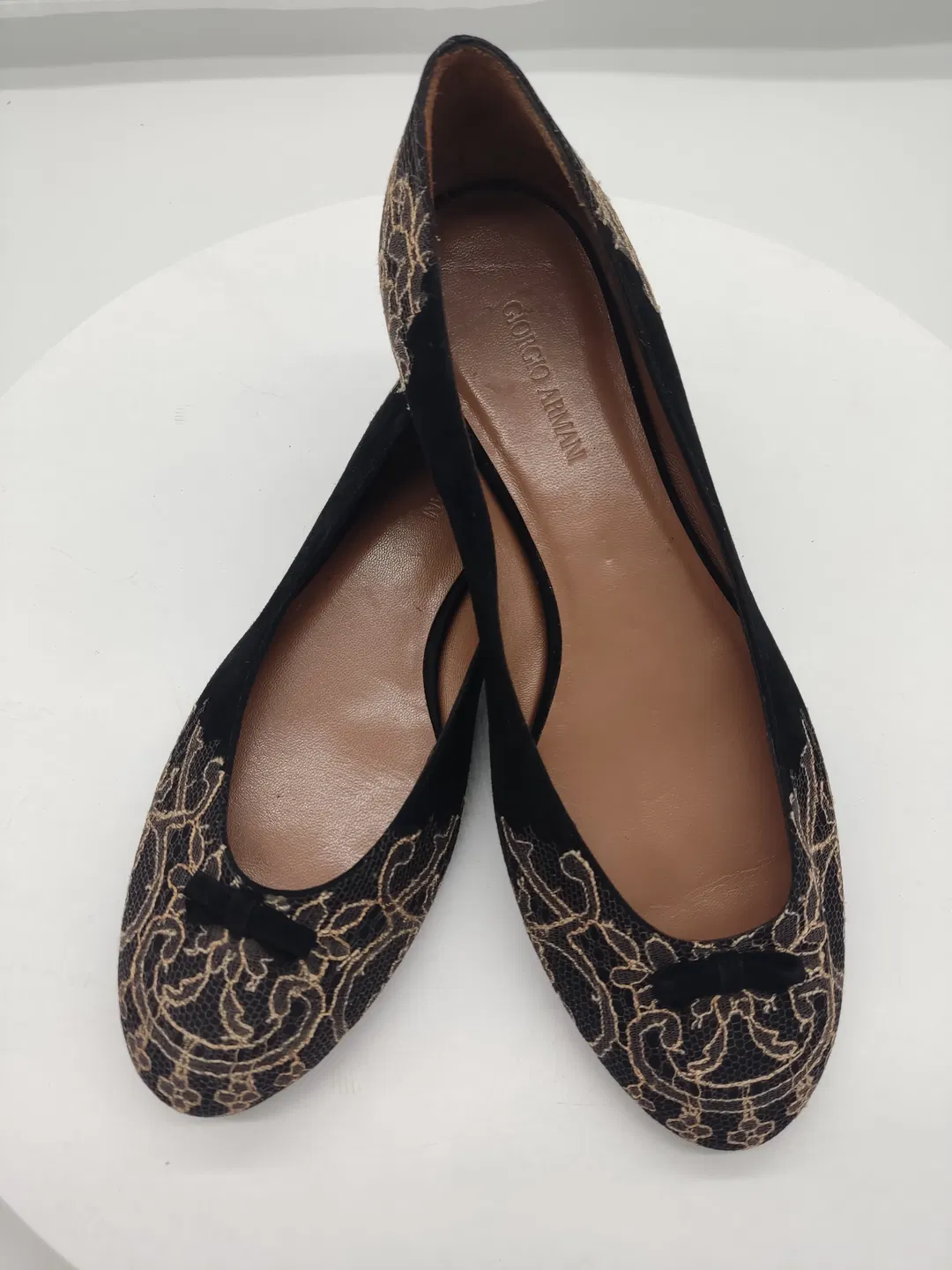 Giorgio Armani Damen Bestickte Ballerinas in Größe 36,5 - Bild 1