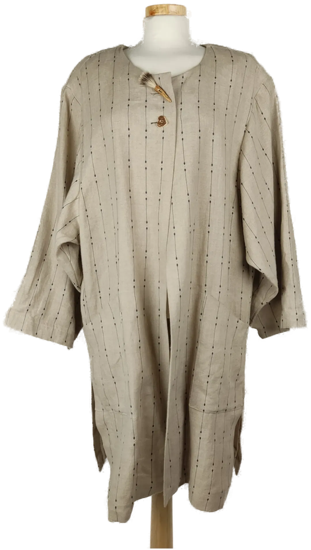 Evelyn Damen Mantel Leinen beige - 40/L - Bild 4