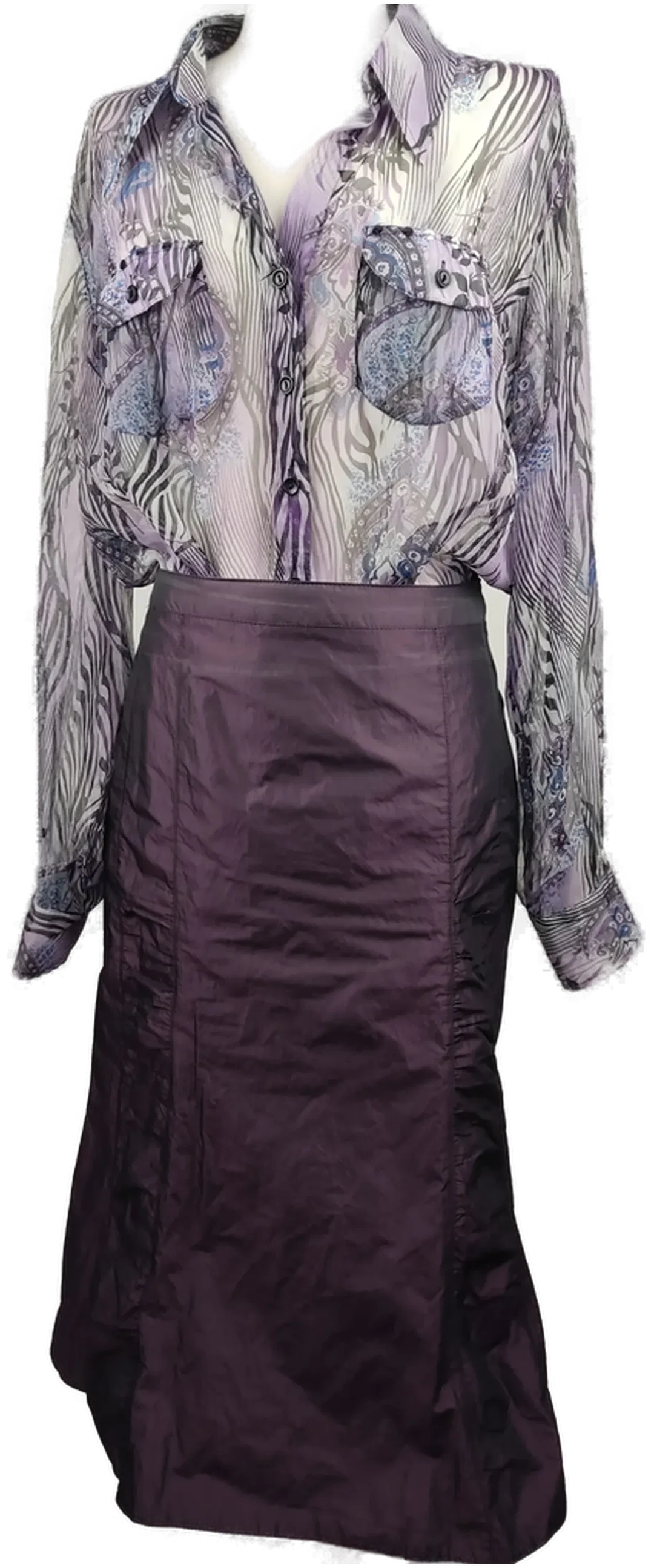 Bonita Damen Kostüm mit Bluse lila - XXL/ 44 – Bild 4