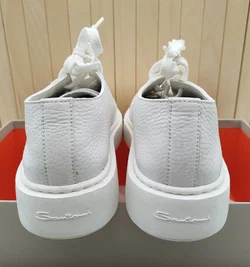 Santoni Sneaker Weiß Leder, Gr. 35 | Wie Neu – Vorschau 3